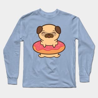 Cute and Kawaii Adorable Pug Long Sleeve T-Shirt